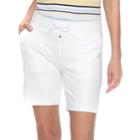 Women's Croft & Barrow&reg; Knit Berumda Shorts, Size: Medium, White