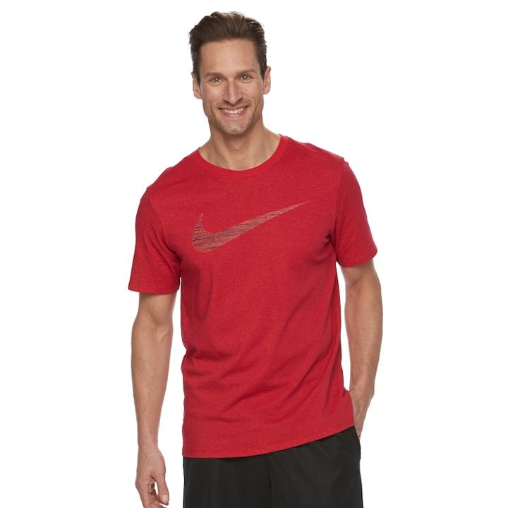 Men's Nike Dry Swoosh Tee, Size: Small, Light Pink