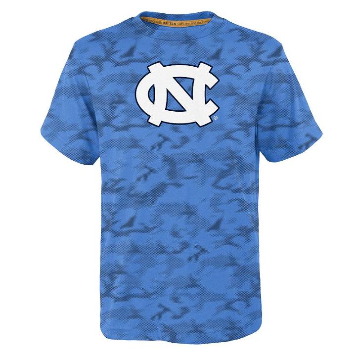 Boys 4-7 North Carolina Tar Heels Vector Dri-tek Tee, Size: M 5-6, Light Blue
