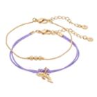 Lc Lauren Conrad Dolphin Friendship Bracelet Set, Women's, Purple