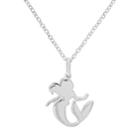 Disney's The Little Mermaid Sterling Silver Ariel Pendant Necklace, Women's, Size: 18, Grey
