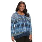 Plus Size World Unity Crochet Top, Women's, Size: 1xl, Blue Other