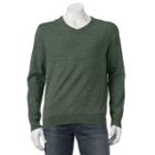Men's Sonoma Goods For Life&trade; Solid V-neck Sweater, Size: Xxl, Dark Green