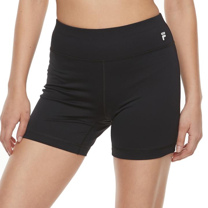 Women's Fila Sport&reg; Fitted High-waisted Running Shorts, Size: Xs, Black