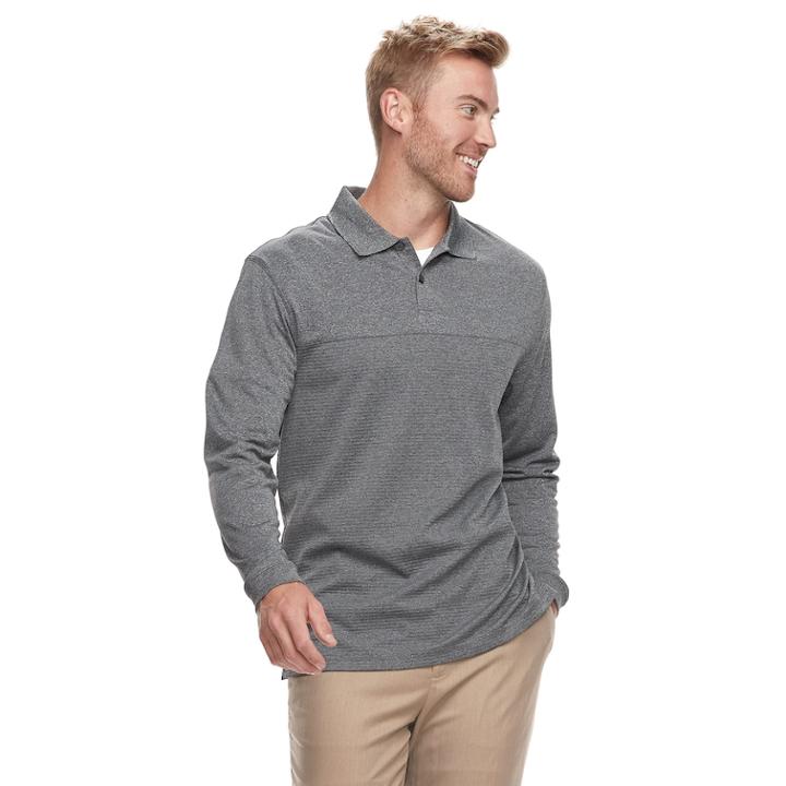 Men's Haggar&reg; Cool 18&reg; Pro Classic-fit Performance Polo, Size: Xxl, Grey