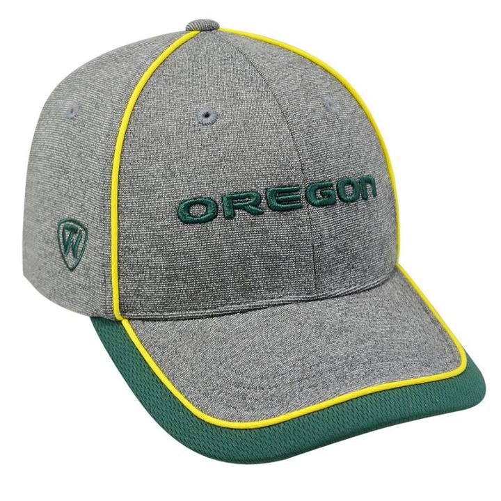 Adult Top Of The World Oregon Ducks Memory Fit Cap, Med Grey