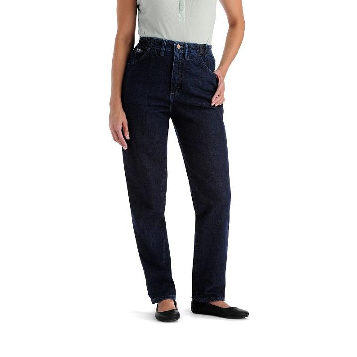 Women's Lee Side-elastic Stretch Jeans, Size: 14 T/l, Blue