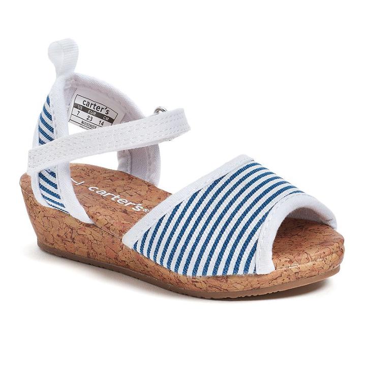 Carter's Madison 2 Toddler Girls' Wedge Sandals, Girl's, Size: 9 T, Dark Blue