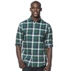 Big & Tall Chaps Classic-fit Plaid Button-down Shirt, Men's, Size: 3xb, Green