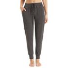 Women's Cuddl Duds Pajamas: Essential Jogger Pants, Size: Small, Grey (charcoal)