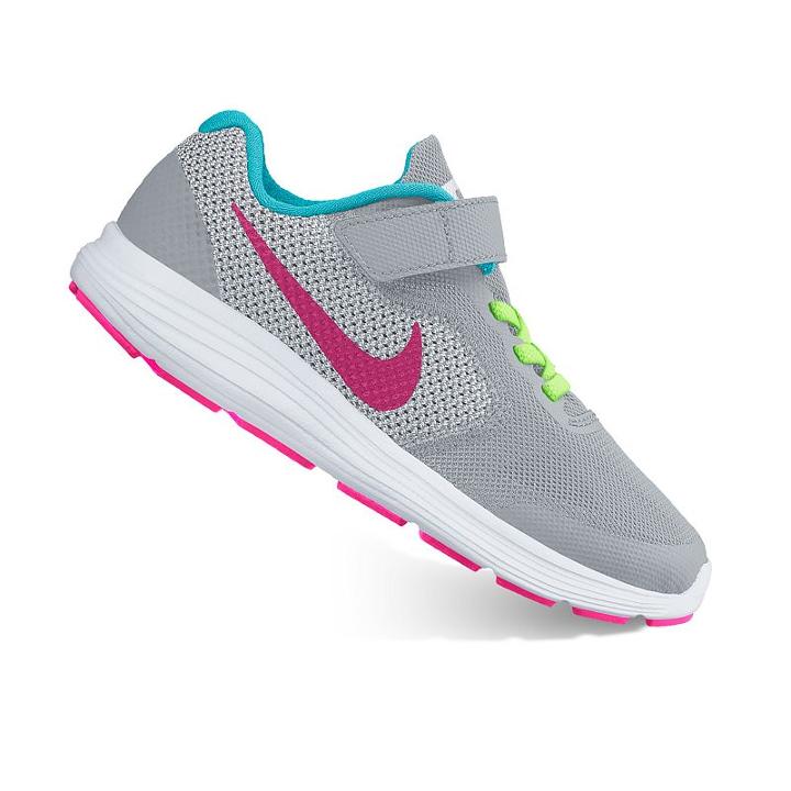 Nike Revolution 3 Pre-school Girls' Running Shoes, Girl's, Size: 2, Grey Other
