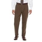 Big & Tall Croft & Barrow&reg; True Comfort 4-way Stretch Classic-fit Pleated Dress Pants, Men's, Size: 50x32, Brown Oth