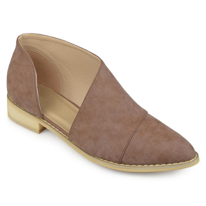 Journee Collection Quelin Women's D'orsay Flats, Size: Medium (7), Med Brown