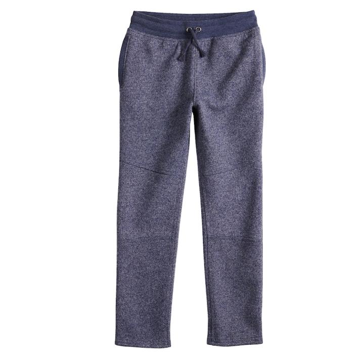Boys 4-12 Sonoma Goods For Life&trade; Straight Fleece Pants, Size: 5, Dark Blue