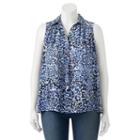 Plus Size Dana Buchman Smocked Top, Women's, Size: 1xl, Light Blue