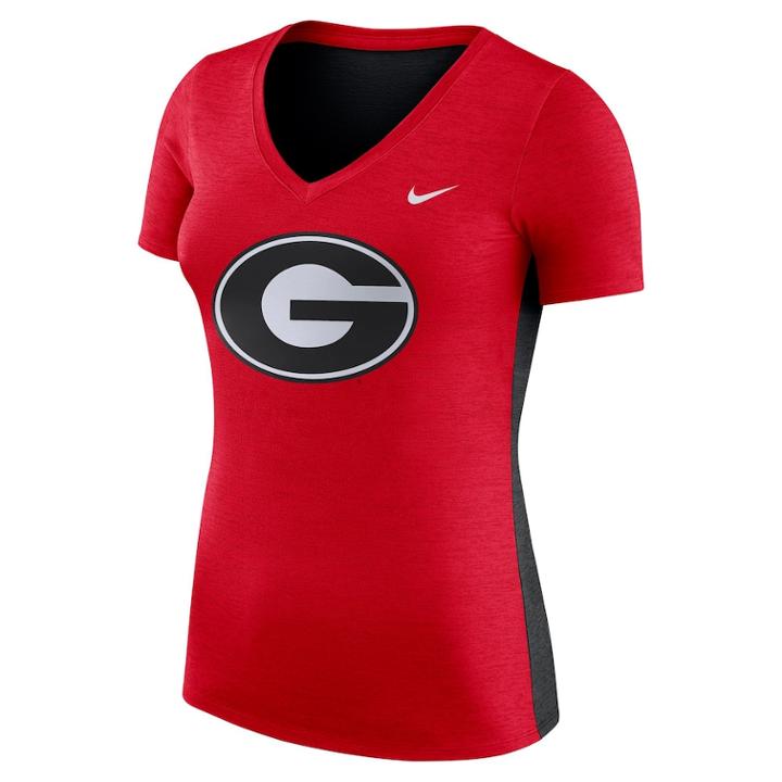 Women's Nike Georgia Bulldogs Dri-fit Touch Tee, Size: Xxl, Red