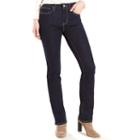 Women's Levi's&reg; Slimming Straight-leg Jeans, Size: 31(us 12)m, Dark Blue