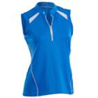 Women's Nancy Lopez Sporty Sleeveless Golf Polo, Size: Medium, Brt Blue