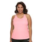 Plus Size Nike Miler Dri-fit Racerback Spaghetti Strap Tank, Women's, Size: 1xl, Drk Orange