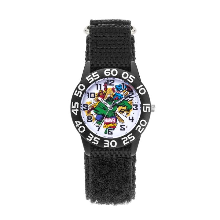 Marvel Comics Hulk Kids' Time Teacher Watch, Boy's, Size: Medium, Black
