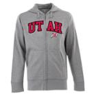Men's Utah Utes Signature Zip Front Fleece Hoodie, Size: Xl, Grey