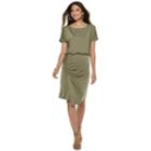 Women's Jennifer Lopez Shirred Blouson Dress, Size: Small, Med Green