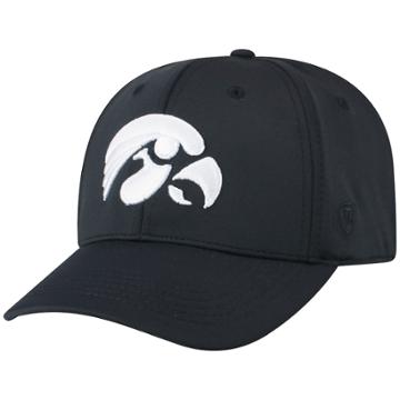 Adult Top Of The World Iowa Hawkeyes Tension Cap, Men's, Black