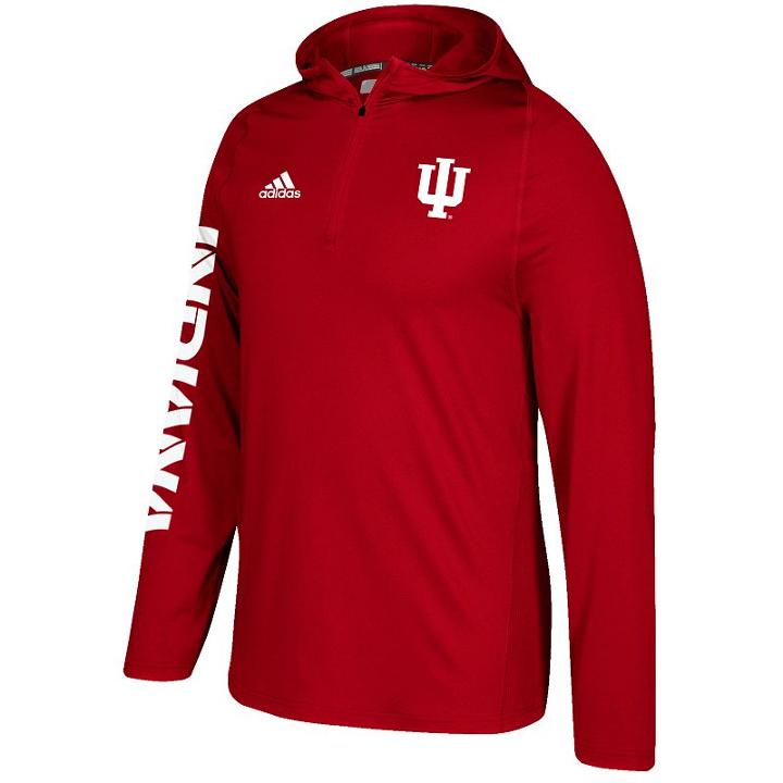 Men's Adidas Indiana Hoosiers Sideline Training Hooded Pullover, Size: Medium, Red