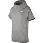 Women's Nike Short-sleeve Fleece Hoodie, Size: Medium, Grey Other
