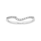 14k White Gold 1/8 Carat T.w. Diamond Shadow Wedding Ring, Women's, Size: 8.50
