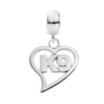 Insignia Collection Sterling Silver K9 Heart Charm, Women's, Multicolor
