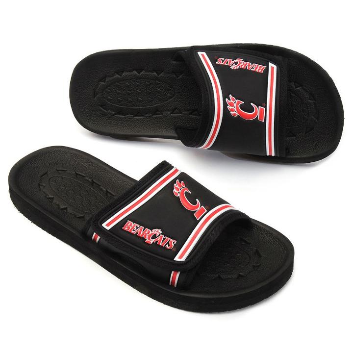 Adult Cincinnati Bearcats Slide Sandals, Size: Xs, Black
