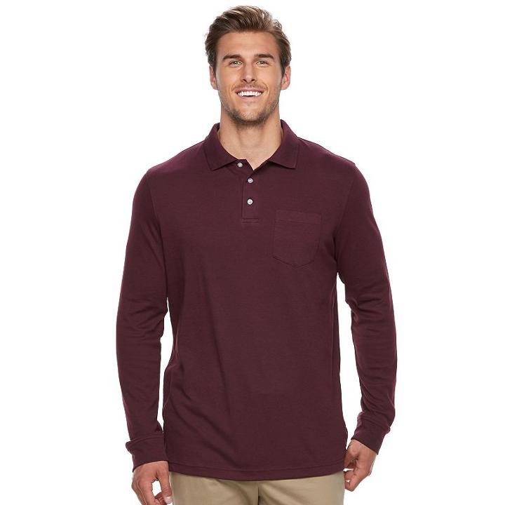 Big & Tall Croft & Barrow&reg; Classic-fit Stretch Interlock Polo, Men's, Size: 4xb, Red