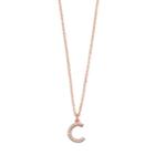 Lc Lauren Conrad Pave Monogram Pendant Necklace, Women's, Med Pink