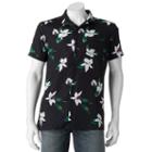 Men's Marc Anthony Slim-fit Tropical Button-down Shirt, Size: Large, Black