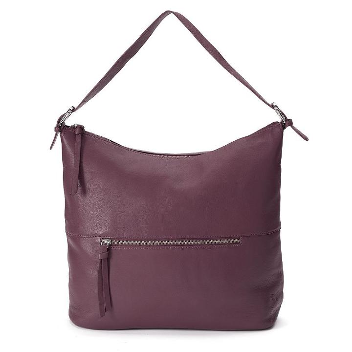 R & R Leather Hobo, Women's, Purple