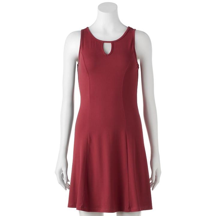 Juniors' Mudd&reg; Keyhole Fit & Flare Dress, Girl's, Size: Xs, Med Red