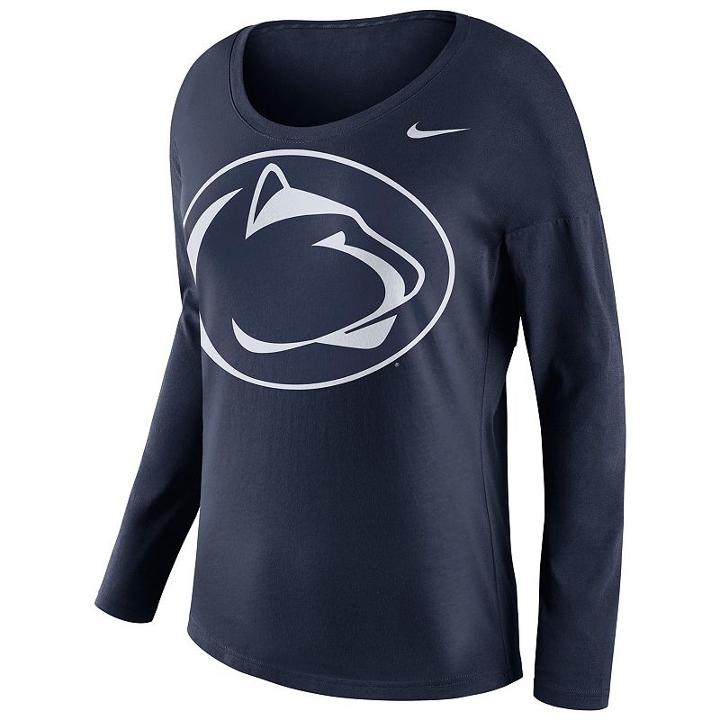Women's Nike Penn State Nittany Lions Tailgate Long-sleeve Top, Size: Medium, Blue (navy)