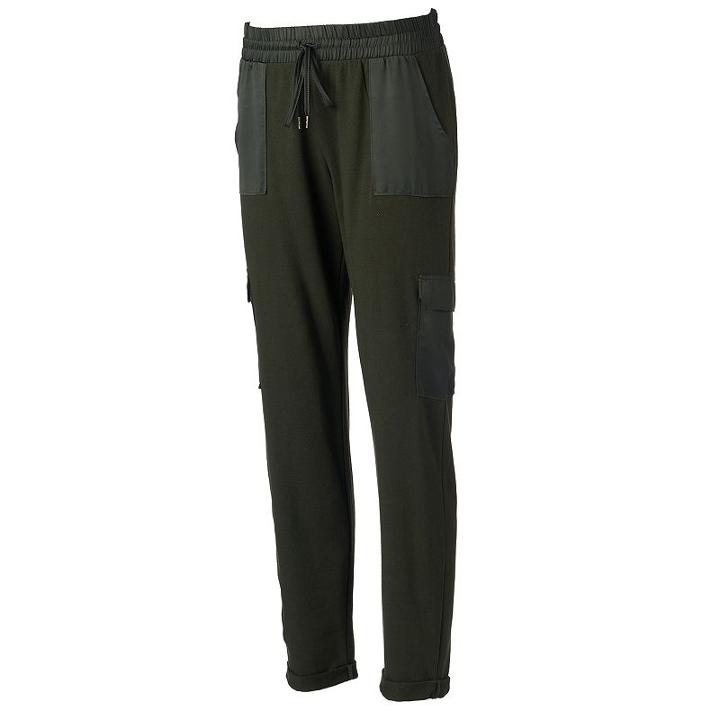 Women's Juicy Couture French Terry Cargo Pants, Size: Small, Green