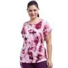 Plus Size Balance Collection Amber Tie-dye Tee, Women's, Size: 3xl, Brt Orange