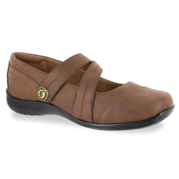 Easy Street Mary Women's Flats, Size: 8 Ww, Dark Brown