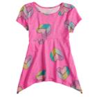 Girls 7-16 So&reg; Shark-bite Hem Tee, Size: 16, Light Pink