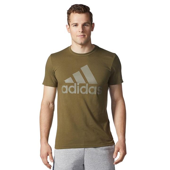 Men's Adidas Classic Tee, Size: Small, Dark Green