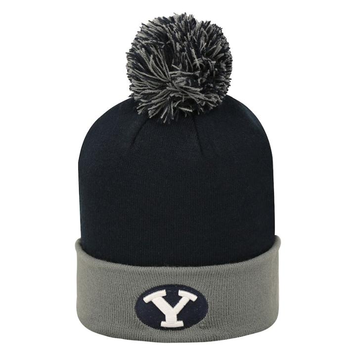 Adult Top Of The Wold Byu Cougars Knit Pom Pom Hat, Men's, Blue (navy)