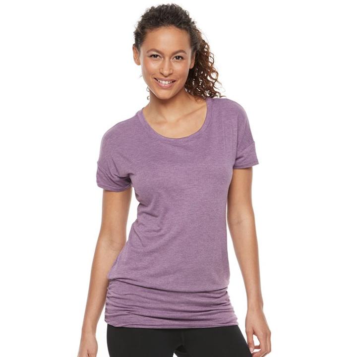 Women's Tek Gear&reg; Ruched Active Tunic, Size: Small, Med Purple