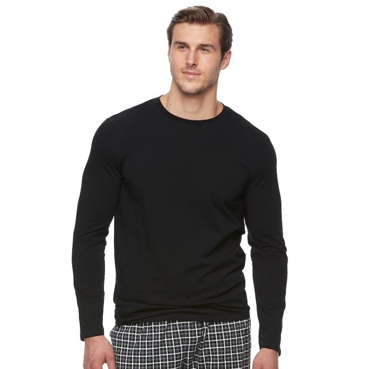 Big & Tall Apt. 9&reg; Premier Flex Classic-fit Stretch Crewneck Tee, Men's, Size: L Tall, Black