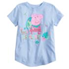 Girls 4-10 Jumping Beans&reg; Peppa Pig Litter Explorer Glittery Graphic Tee, Size: 5, Blue