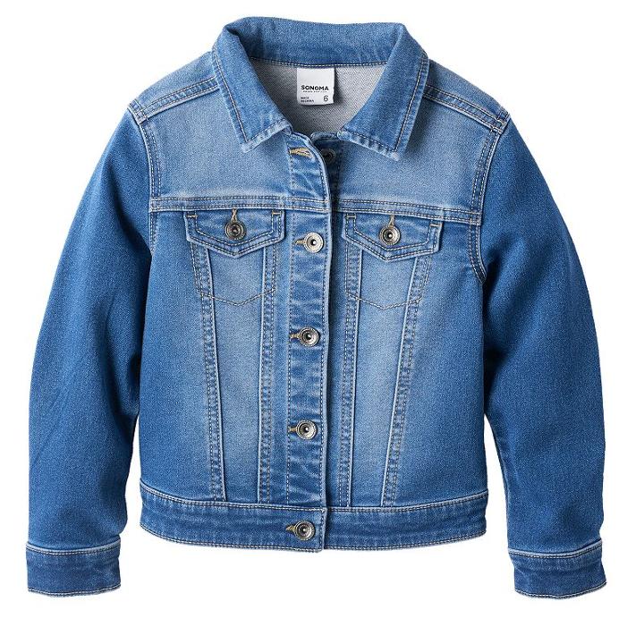 Girls 4-6x Sonoma Goods For Life&trade; Denim Jacket, Girl's, Size: 6x, Med Blue