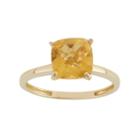 Citrine 10k Gold Ring, Women's, Size: 5, Orange