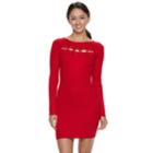 Juniors' Almost Famous Ribbed Cutout Mini Dress, Teens, Size: Large, Light Red